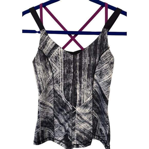 Lululemon Hot to Street tank Heatwave Open Criss-Cross back design purple. - Picture 5 of 9